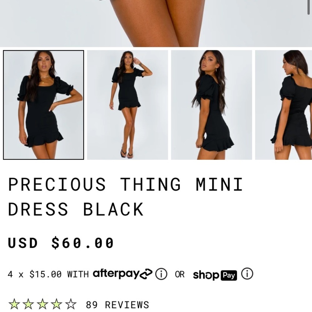 princess polly black dress - Picture 2 of 7